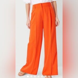 NWT Ann Taylor Wide-Leg Pleated Flowy Pants in Vibrant Purple